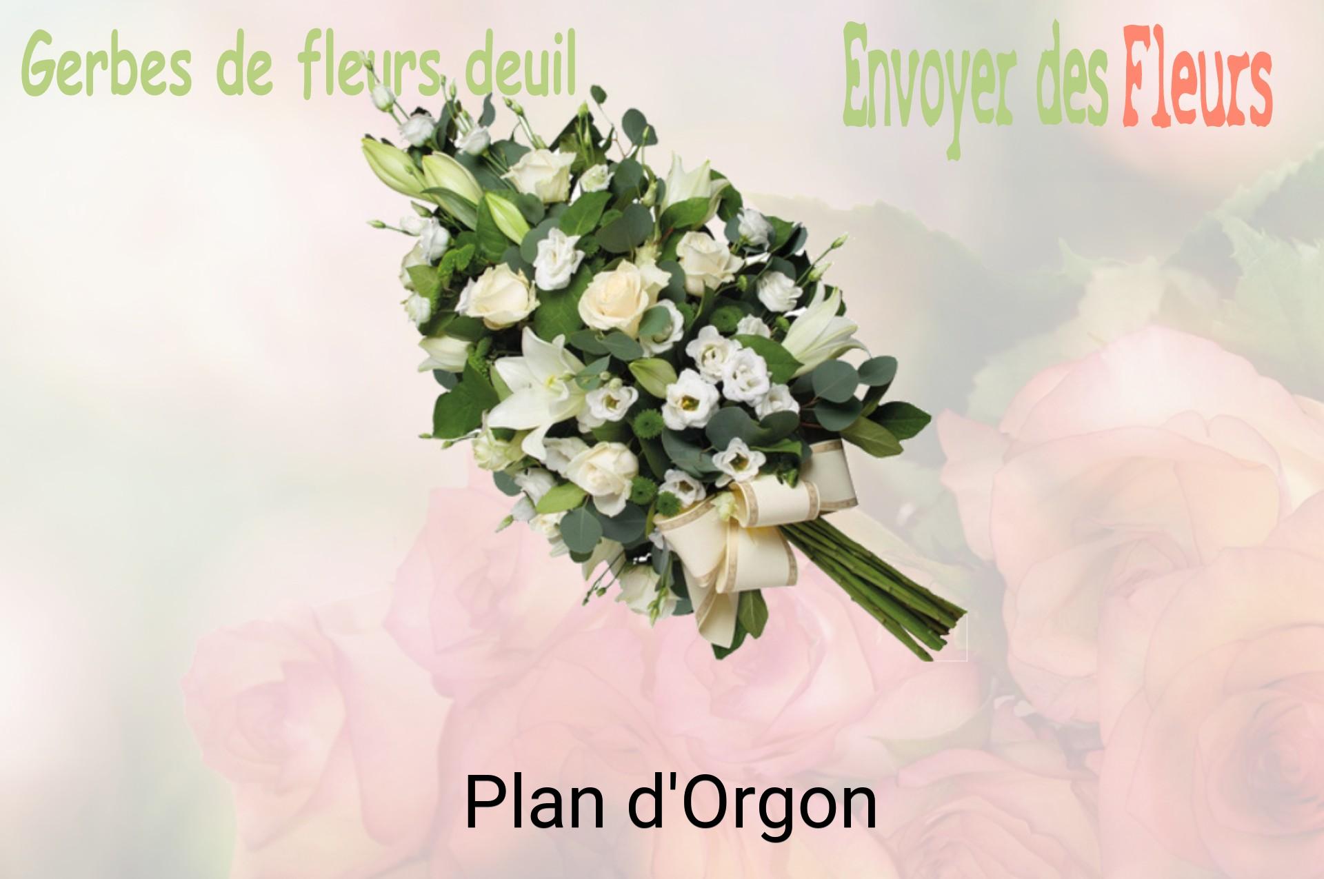 Gerbe de fleurs de deuil livrée à Plan-d'Orgon